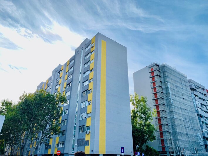 Renovuoti daugiabučiai Madride